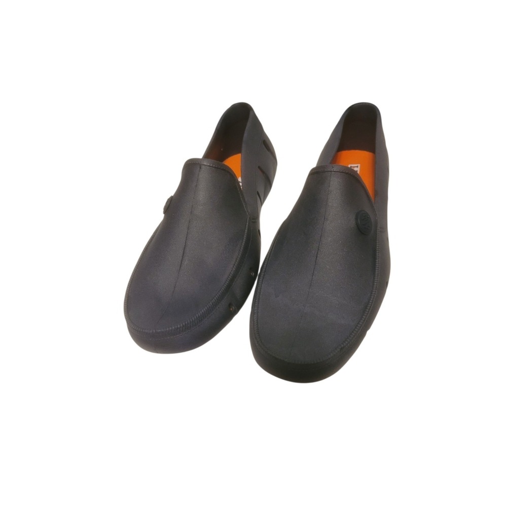 Izod Aqua Boat Shoe Mens Size 8 Black Color EUC Rubber Material - Picture 9 of 13